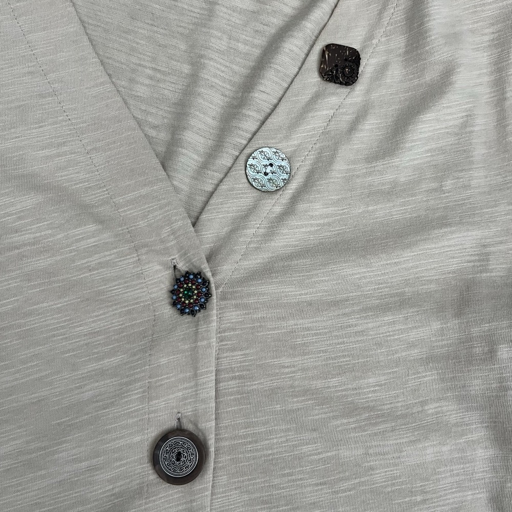 Soft Surroundings Sz Petite Small Womens‎ Delia Slub Cardigan Top Lagenlook Boho - Picture 3 of 7